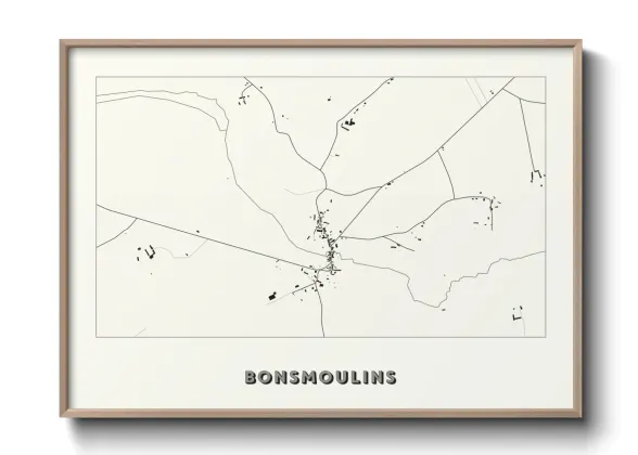 Une affiche de carte sur Bonsmoulins