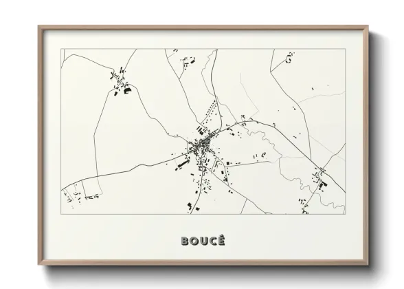 Une affiche de carte sur Boucé