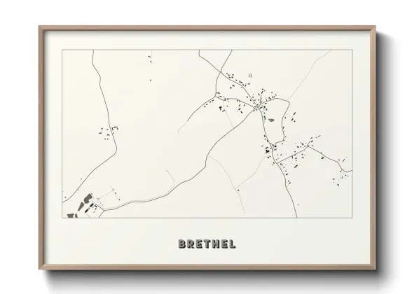 Une affiche de carte sur Brethel