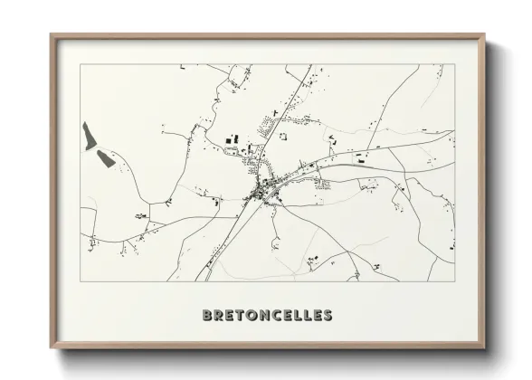 Une affiche de carte sur Bretoncelles