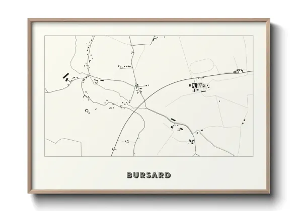 Une affiche de carte sur Bursard