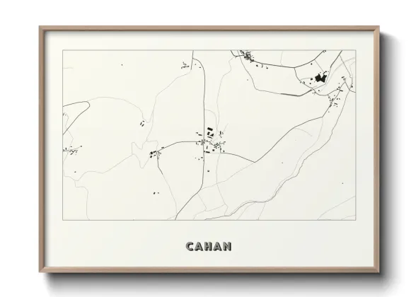 Une affiche de carte sur Cahan