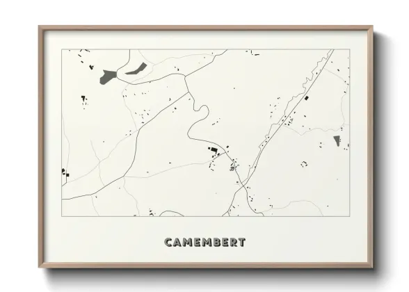 Une affiche de carte sur Camembert