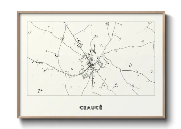 Une affiche de carte sur Ceaucé