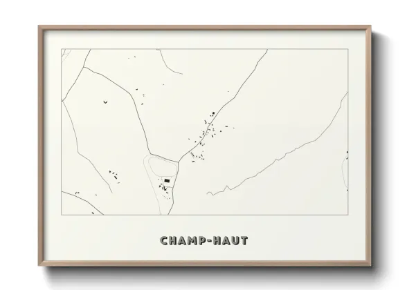 Une affiche de carte sur Champ-Haut