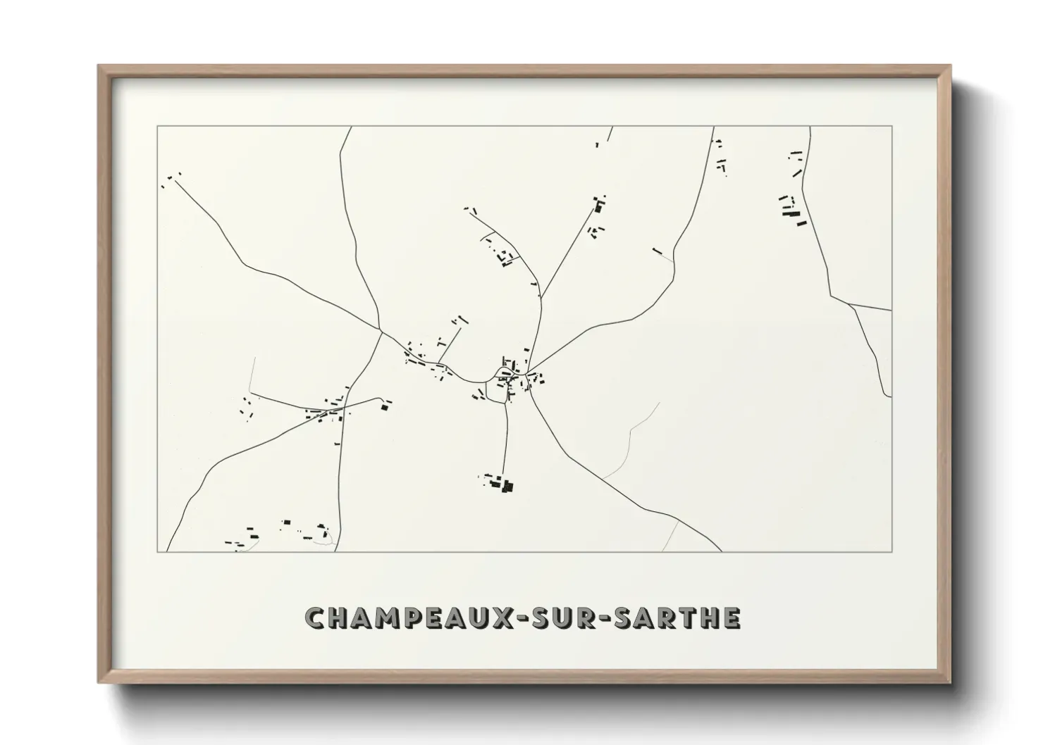 Un poster carteChampeaux-sur-Sarthe