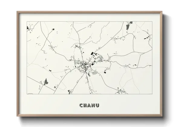 Une affiche de carte sur Chanu