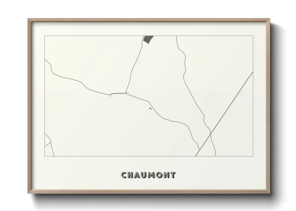 Une affiche de carte sur Chaumont