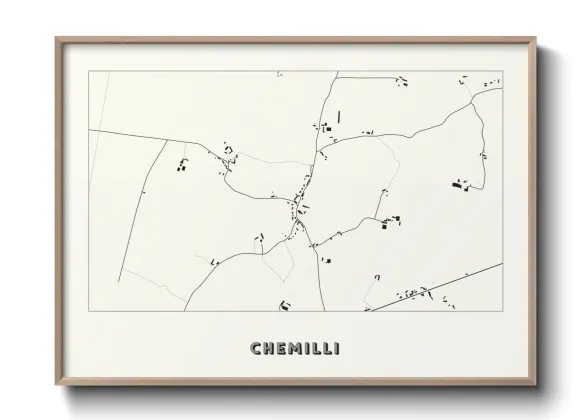 Une affiche de carte sur Chemilli