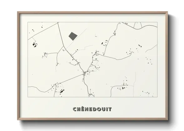 Une affiche de carte sur Chênedouit