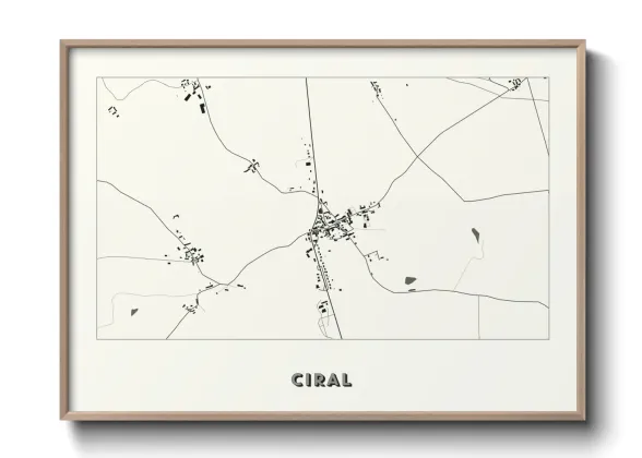 Une affiche de carte sur Ciral