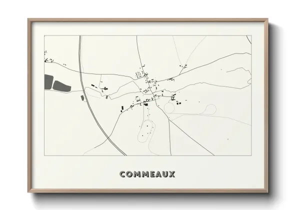 Une affiche de carte sur Commeaux