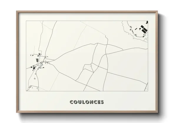 Une affiche de carte sur Coulonces