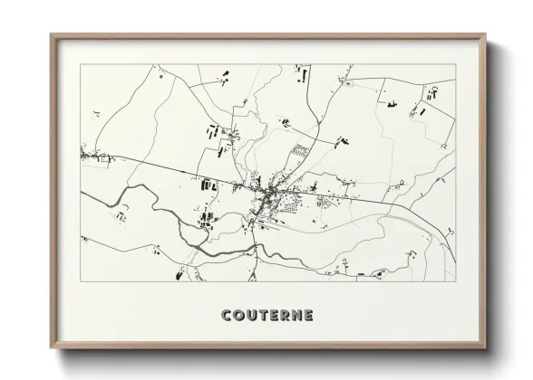 Une affiche de carte sur Couterne