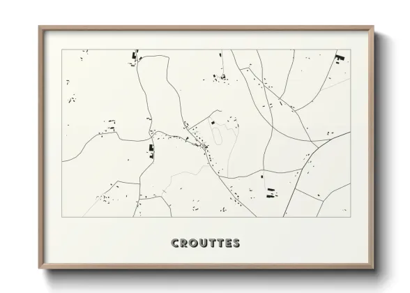 Une affiche de carte sur Crouttes