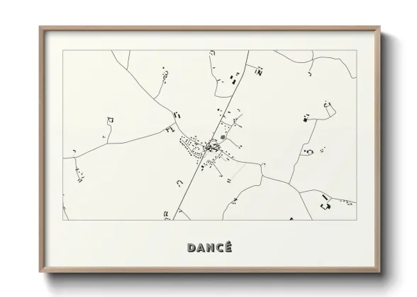 Une affiche de carte sur Dancé