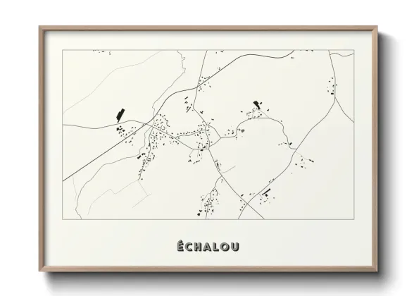 Une affiche de carte sur Échalou