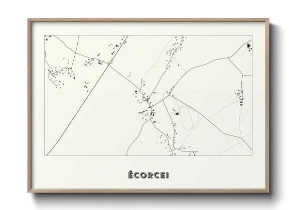 Une affiche de carte sur Écorcei