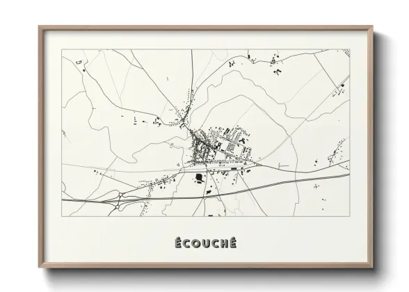 Une affiche de carte sur Écouché