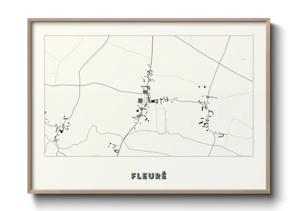 Une affiche de carte sur Fleuré