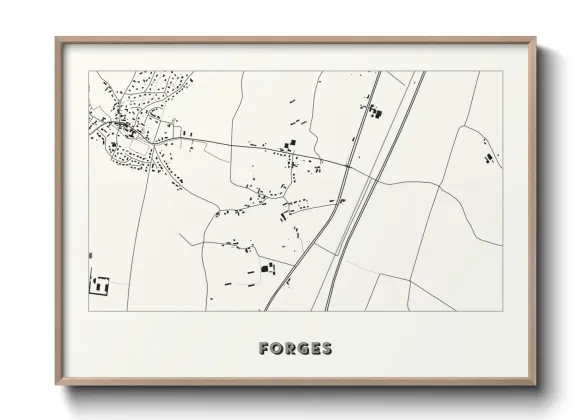 Une affiche de carte sur Forges