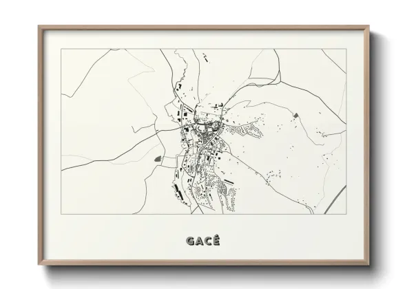 Une affiche de carte sur Gacé