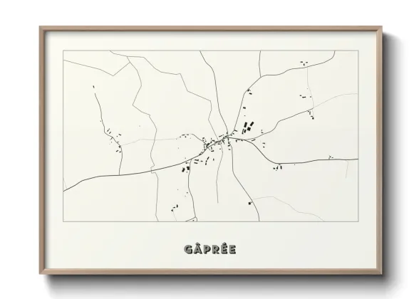 Une affiche de carte sur Gâprée