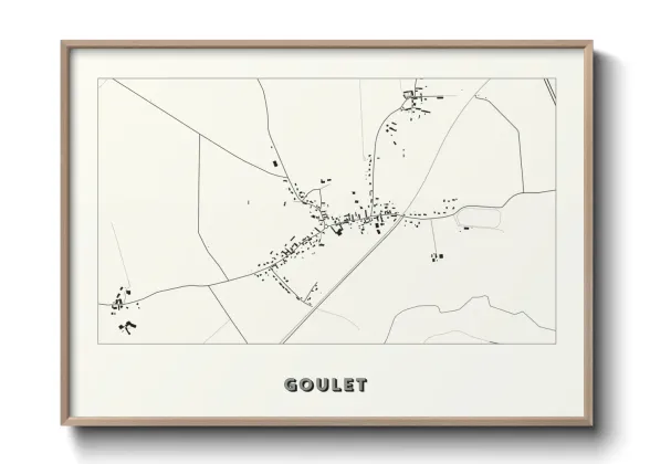 Une affiche de carte sur Goulet
