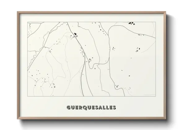 Une affiche de carte sur Guerquesalles