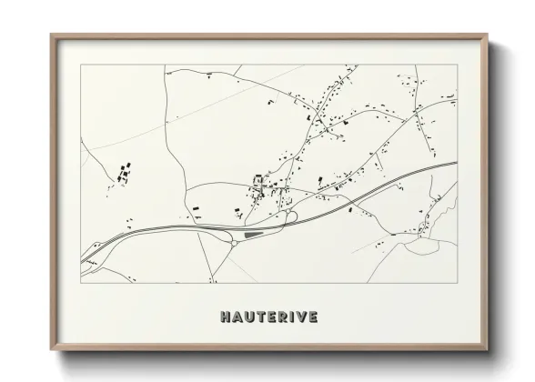 Une affiche de carte sur Hauterive