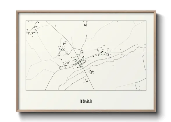 Une affiche de carte sur Irai