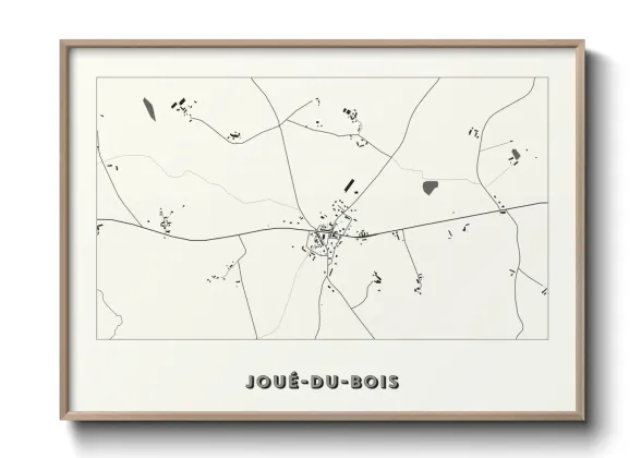 Une affiche de carte sur Joué-du-Bois