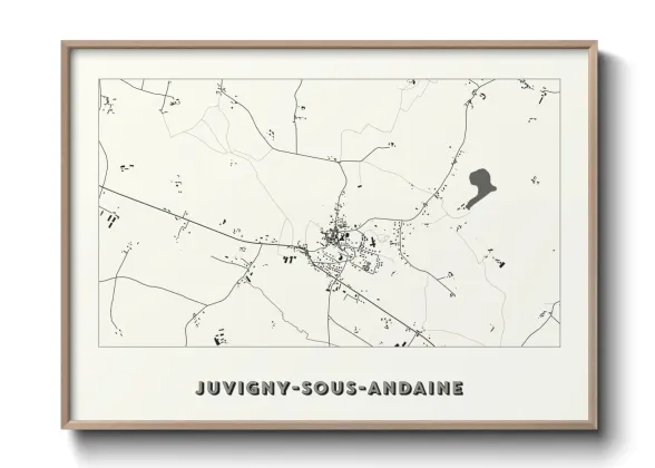 Une affiche de carte sur Juvigny-sous-Andaine