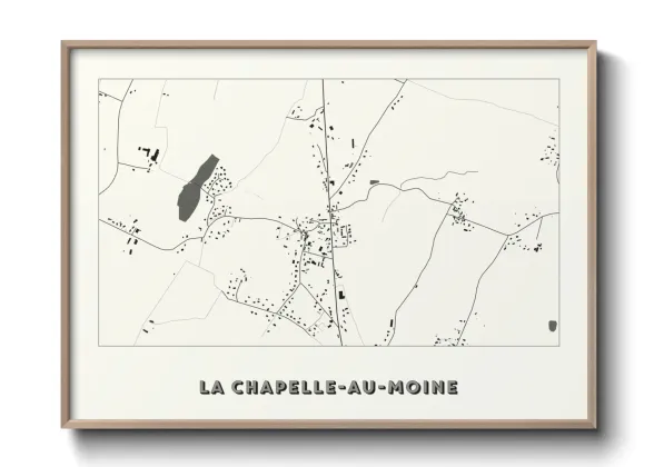 Une affiche de carte sur La Chapelle-au-Moine