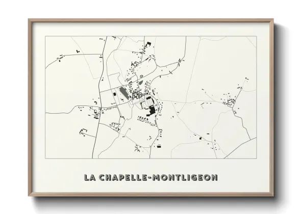 Une affiche de carte sur La Chapelle-Montligeon