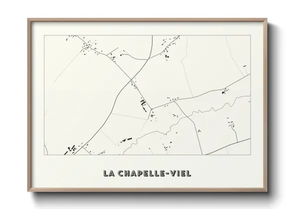 Une affiche de carte sur La Chapelle-Viel