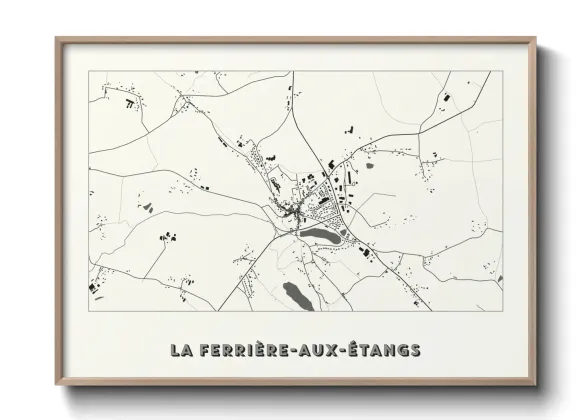 Une affiche de carte sur La Ferrière-aux-Étangs
