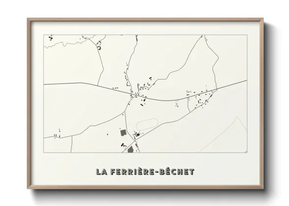 Une affiche de carte sur La Ferrière-Béchet