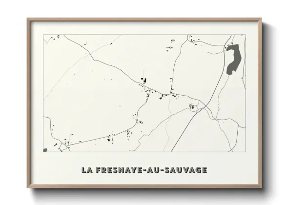 Une affiche de carte sur La Fresnaye-au-Sauvage