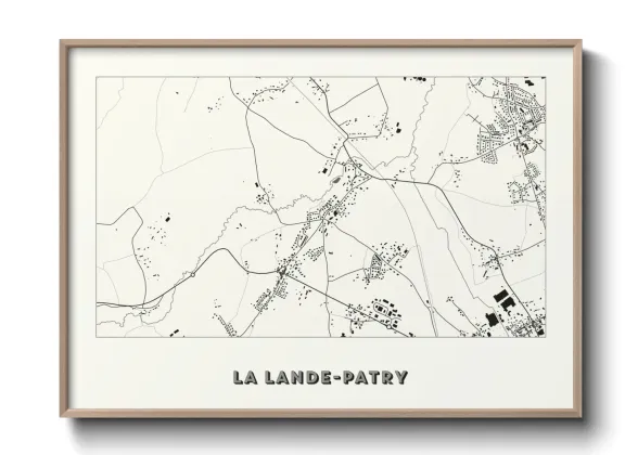 Une affiche de carte sur La Lande-Patry
