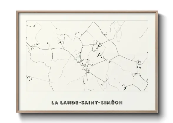 Une affiche de carte sur La Lande-Saint-Siméon