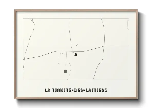 Une affiche de carte sur La Trinité-des-Laitiers