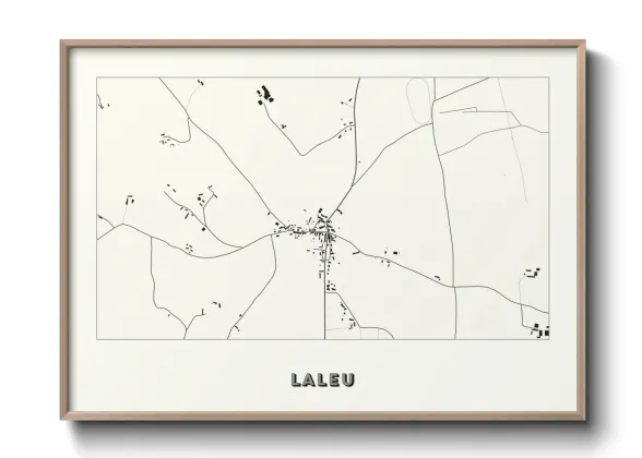 Une affiche de carte sur Laleu