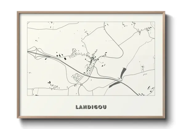 Une affiche de carte sur Landigou