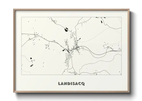 Une affiche de carte sur Landisacq