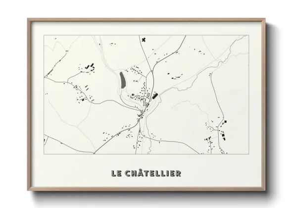 Une affiche de carte sur Le Châtellier