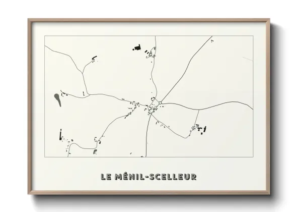 Une affiche de carte sur Le Ménil-Scelleur