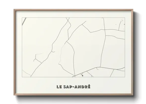 Une affiche de carte sur Le Sap-André