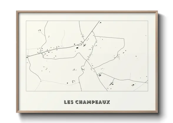 Une affiche de carte sur Les Champeaux