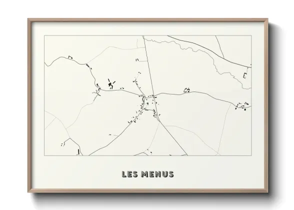 Une affiche de carte sur Les Menus